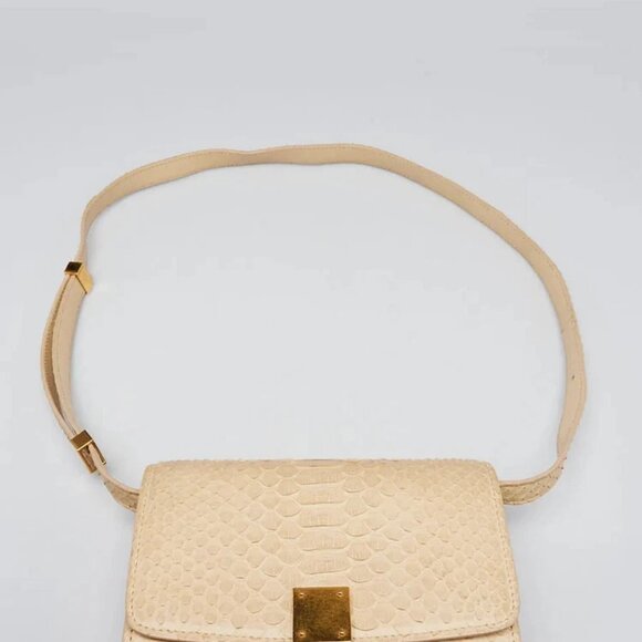 Celine Beige Python Mini Box Bag - Picture 5 of 11